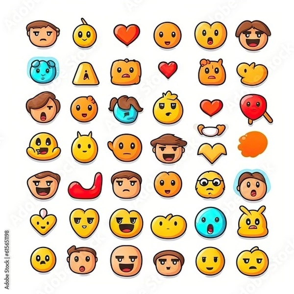 Fototapeta Cute icon for graphic resources generated from Ai.