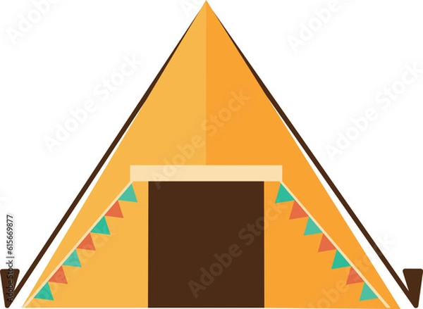 Obraz テント　イラスト素材　ベクター　