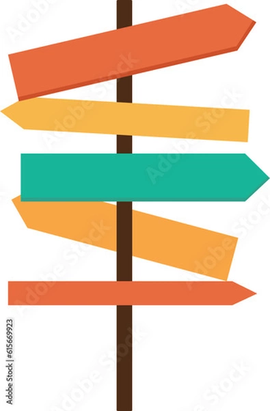 Obraz 看板　道しるべ　イラスト素材ベクター
