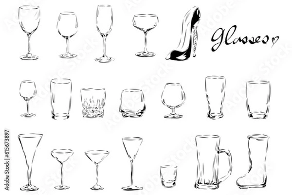 Obraz glasses いろいろなグラスの種類