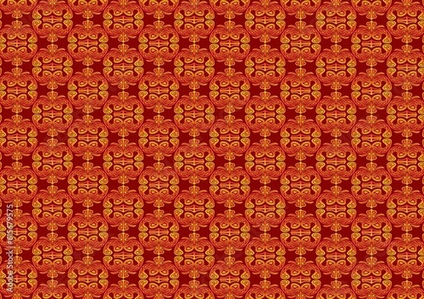 Fototapeta chinese lanterns red orange background pattern