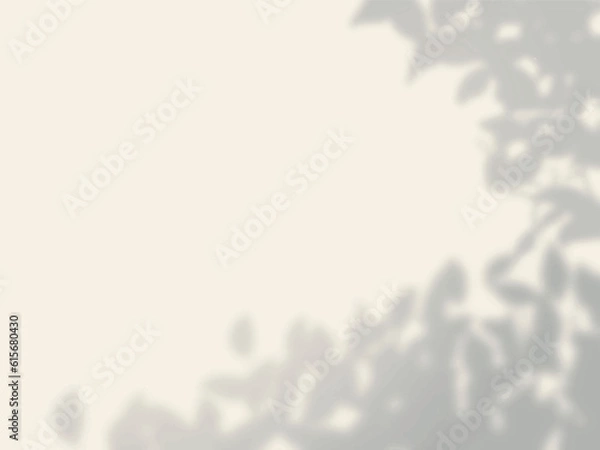 Obraz 木の葉の影が壁に映るシンプル背景