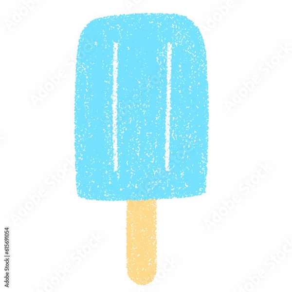 Obraz クレヨン素材　手描きのアイスキャンディー