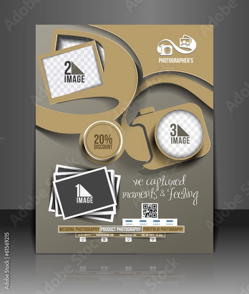 Obraz Szablon ulotki Back Studio fotografii