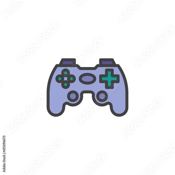 Obraz Gamepad filled outline icon