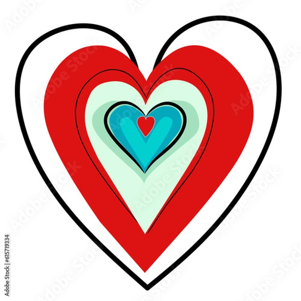 Obraz Love or heart layers icon