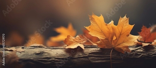 Obraz Beautiful autumn leaves on blurred background