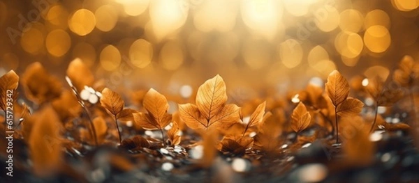 Obraz Beautiful autumn leaves on blurred background