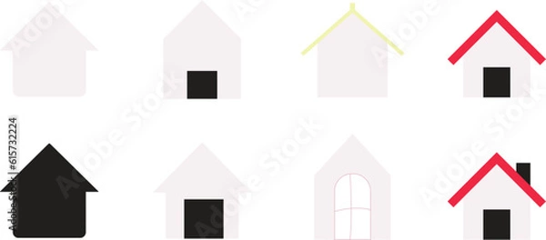 Obraz home icons set