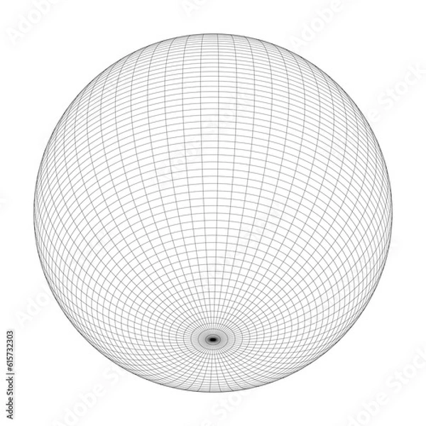 Fototapeta Wireframe sphere globe icon design illustration.