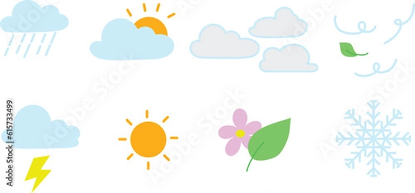 Obraz weather icons set