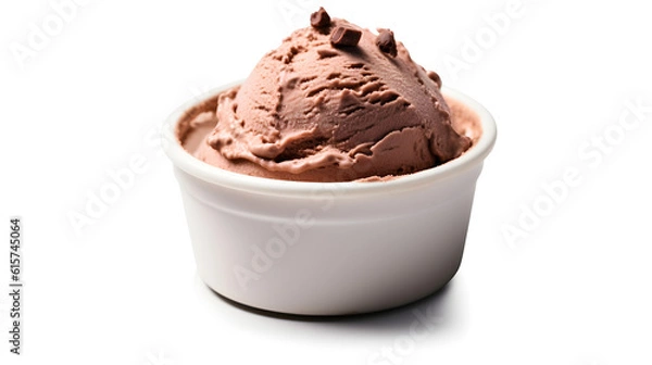 Fototapeta ice cream in a white cup