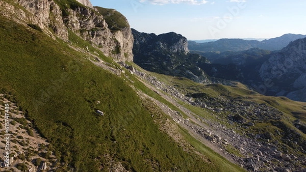 Fototapeta Valovito Lake, Durmitor National Park, Montenegro. Aerial view.