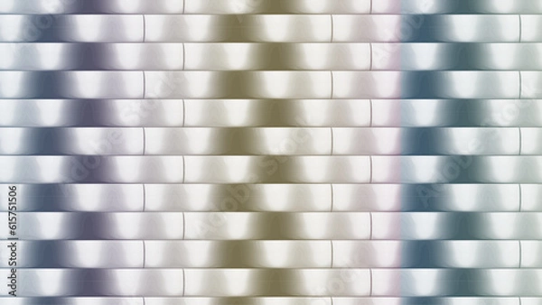 Obraz Protruded rectangle concrete texture. Cold winter shading on uneven textured cement wall.