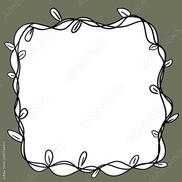 Fototapeta frame with leaf