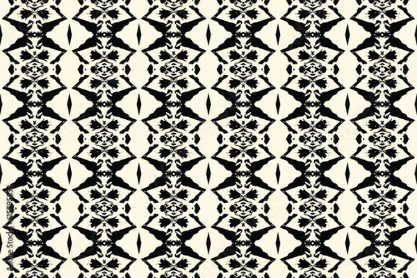Fototapeta Seamless batik pattern,geometric tribal pattern,it resembles ethnic boho,aztec style,ikat style.luxury decorative fabric pattern for famous banners.designed for use fabric,curtain,carpet,Batik