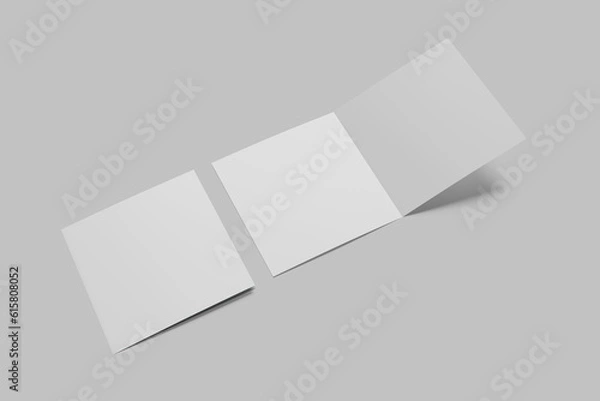 Obraz Square bifold brochure mockup