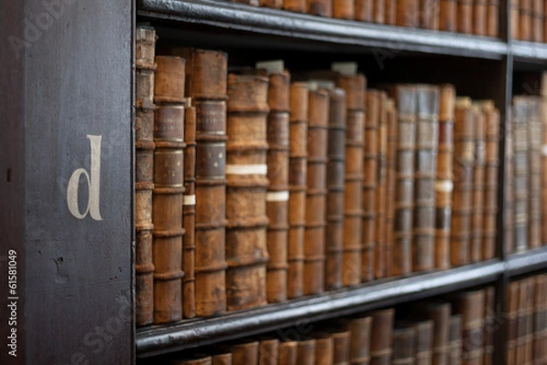 Fototapeta Shelves in The Long Roomin Trinity