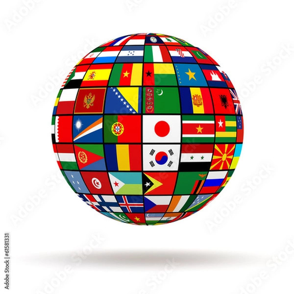 Fototapeta Planet flags