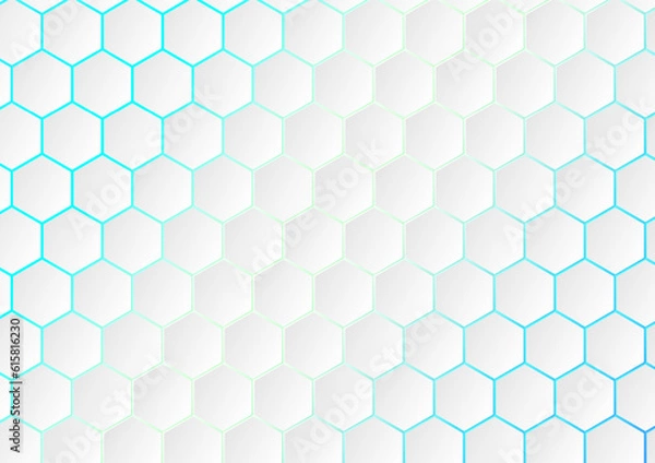 Fototapeta Technology hexagon template big data background