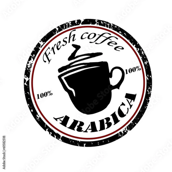 Obraz grunge stamp fresh coffee