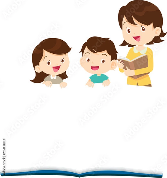 Fototapeta student reading book.Boy and girls learning or studying