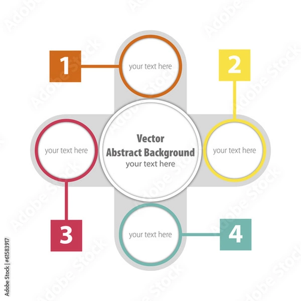 Fototapeta Vector paper steps