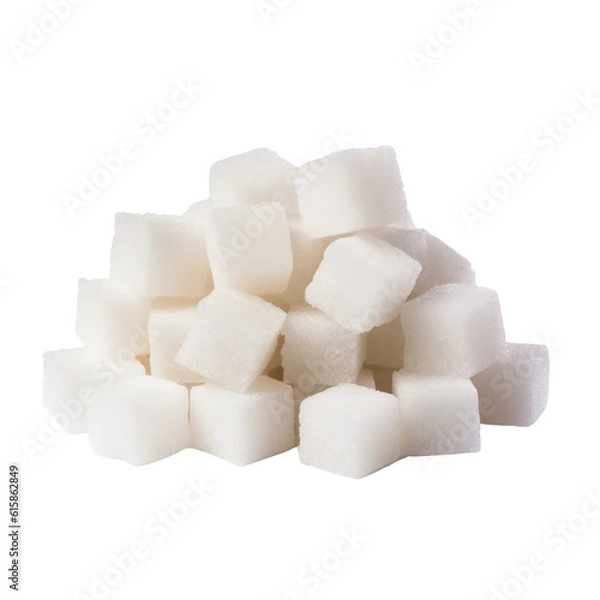 Obraz sugar cubes isolated on transparent background cutout