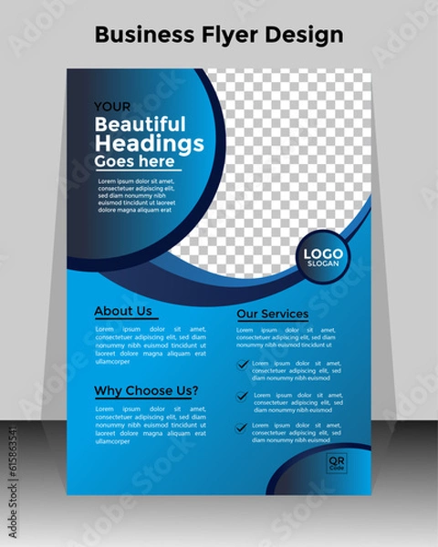 Obraz Corporate flyer or cover design for business identity and advertisement.