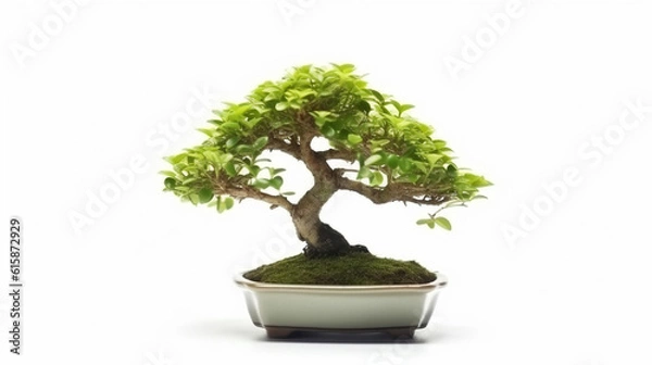 Fototapeta Bonsai tree against a white wall