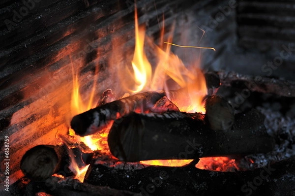 Obraz feu de cheminée