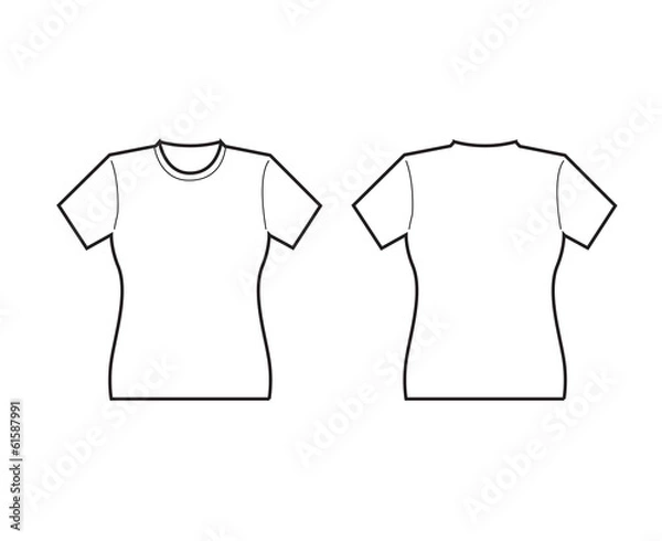Obraz Front Female T-shirt template
