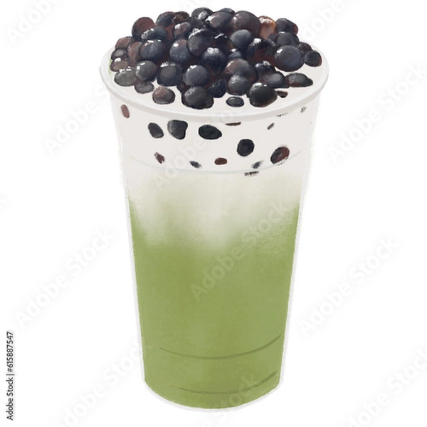 Obraz matcha green tea bubble tea