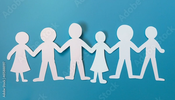 Obraz paper people in a circle