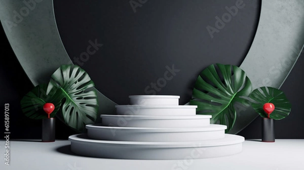 Obraz Empty podium for product exhibition generative ai