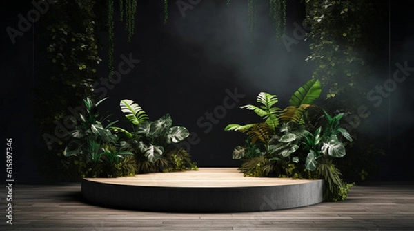 Obraz Empty podium for product exhibition generative ai