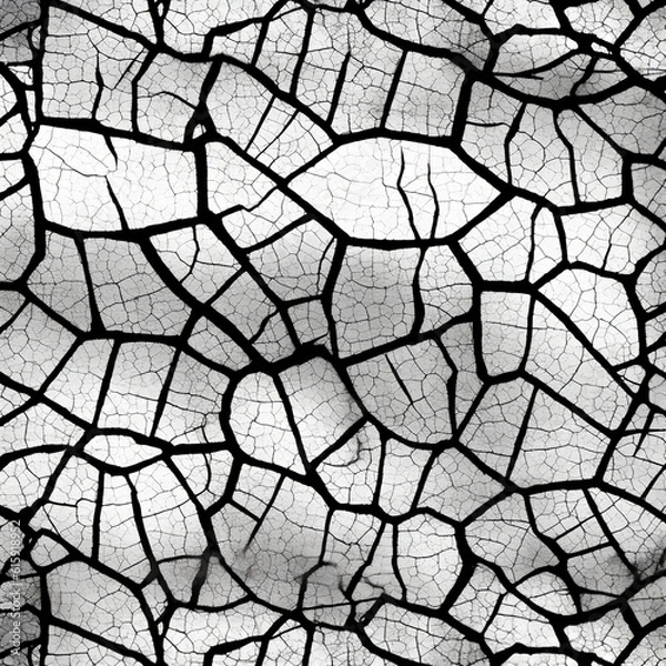 Fototapeta cracked ice geometry pattern texture ai art