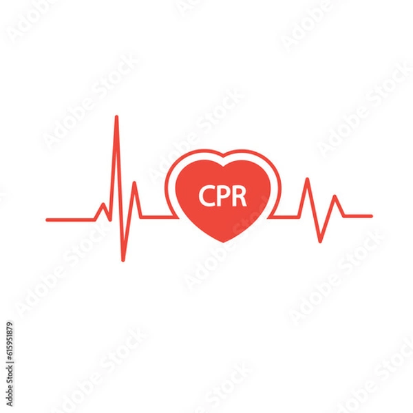 Fototapeta heart cpr medical icon vector design	

