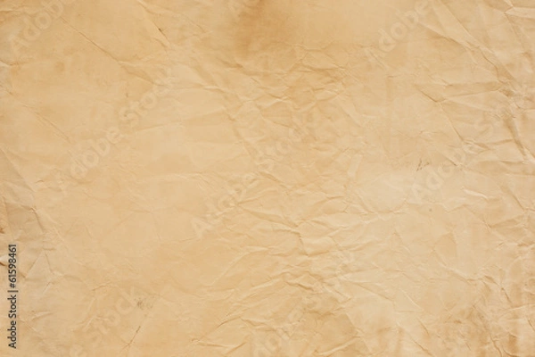 Obraz old crumpled paper texture light brown