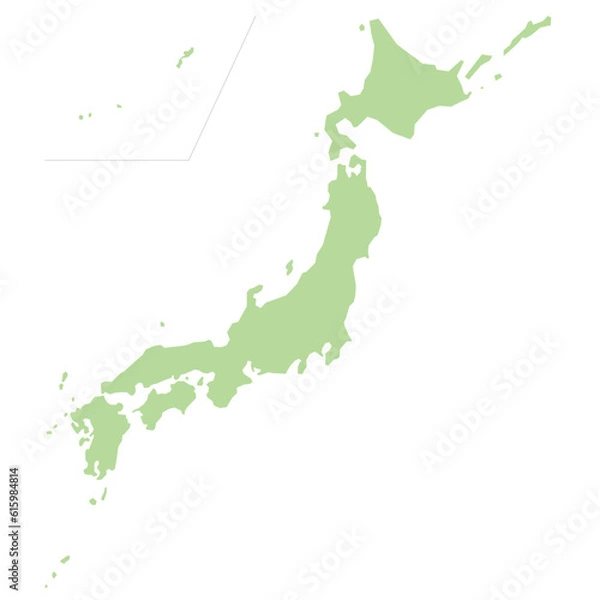 Fototapeta シンプルな日本地図