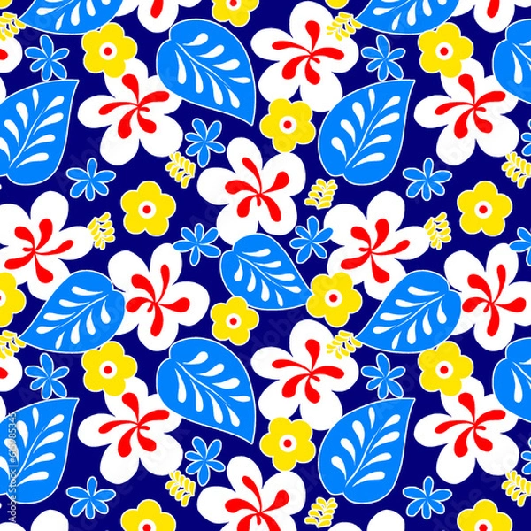 Obraz Flower pattern for fabric printing, summer fabric