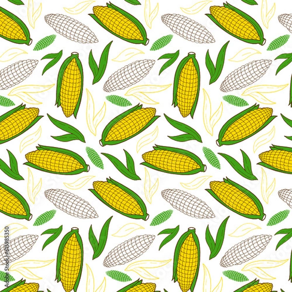 Obraz Corn pattern for fabric printing