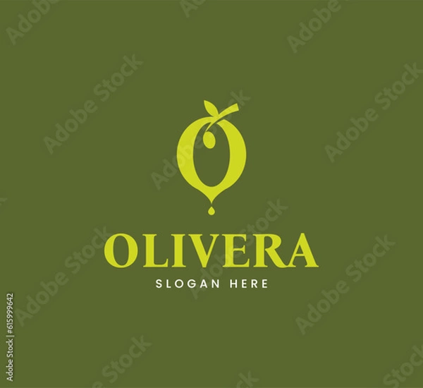 Obraz Olive letter O logo design template - vector