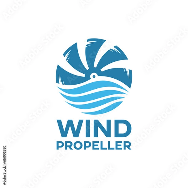 Obraz propeller logo with wind graphic vector