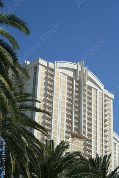 Obraz Resort hotel in tropical setting