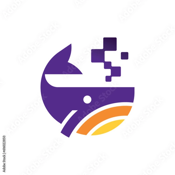 Obraz Crypto Whale Logo