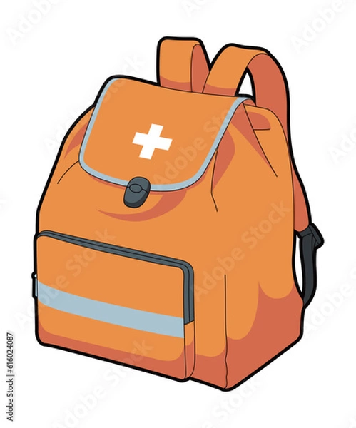 Fototapeta 防災リュック　イラスト