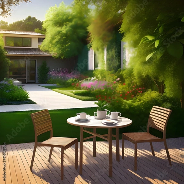 Obraz table and chairs