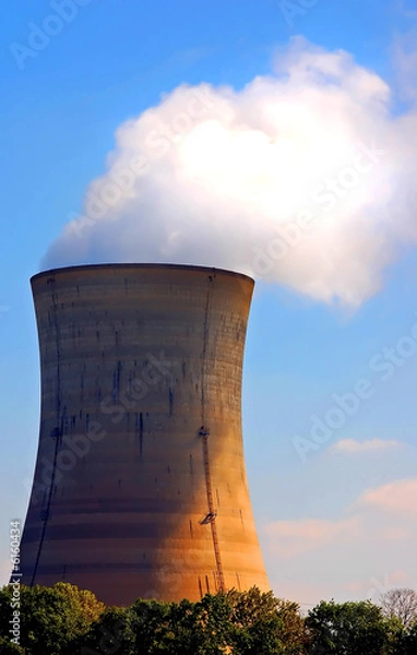 Obraz Nuclear cooling tower
