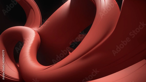 Obraz Abstract red flow